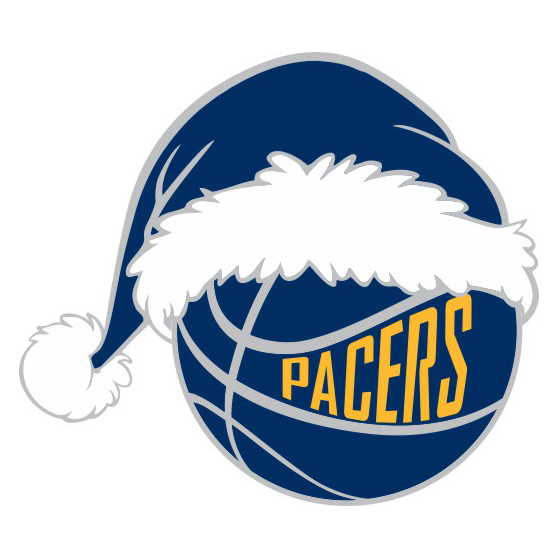 Indiana Pacers Basketball Christmas hat logo iron on paper